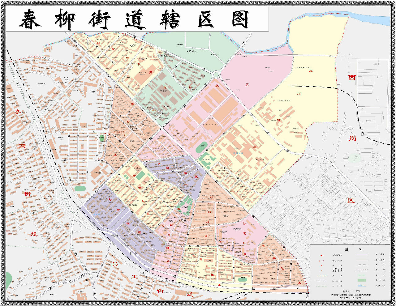 春柳街道辖区图 春柳街道辖区图
