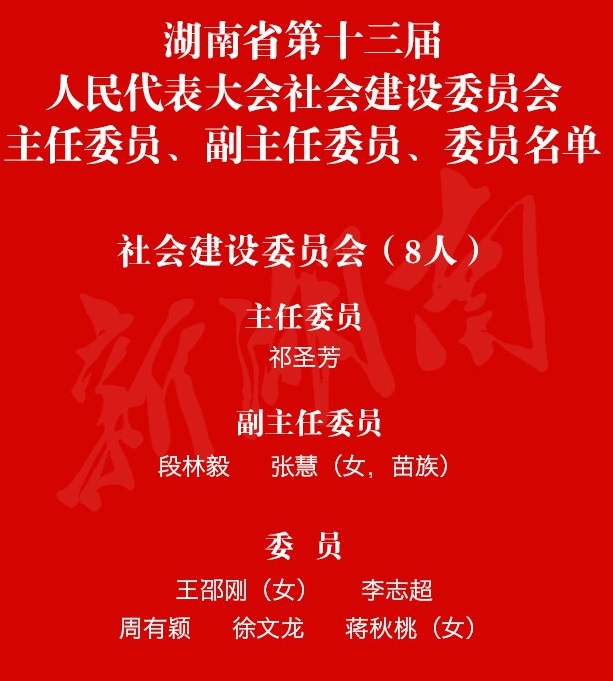 湖南省人民代表大会社会建设委员会 湖南省人民代表大会社会建设委员会